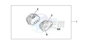 CBF1000A9 EK drawing 33 LITRE PANNIER SET PEARL AMBER YELLOW