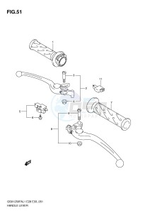 GSX1250FA (E28) drawing HANDLE LEVER