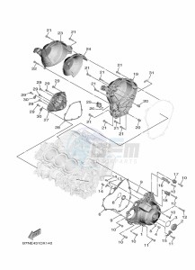 MT-09 MTN890D-U (BNF1) drawing CRANKCASE COVER 1