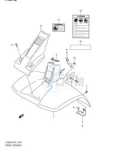 LT50 (P1) drawing FRONT FENDER