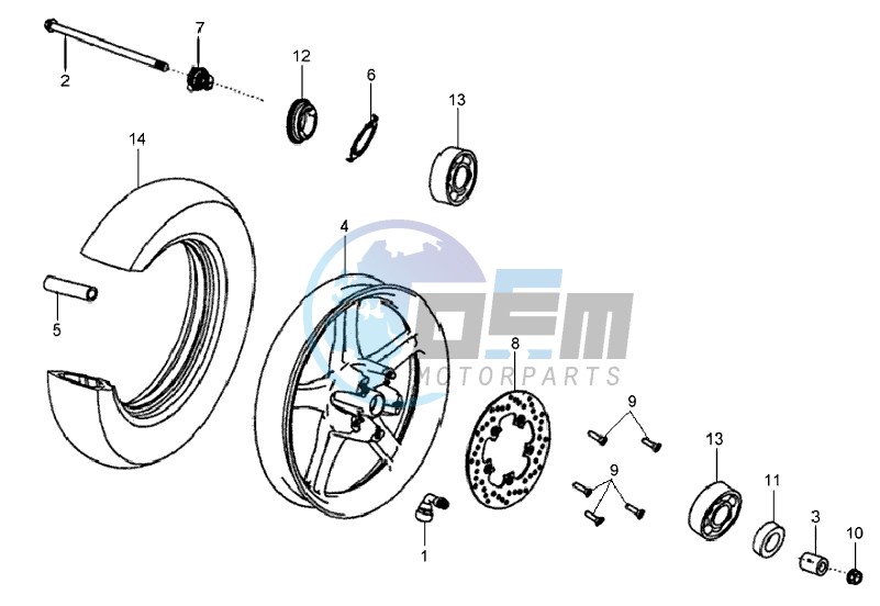 FRONT WHEEL / BRAKE DISC