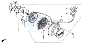 TRX90 SPORTRAX 90 drawing RECOIL STARTER