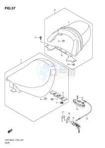 VZR1800 (E50) INTRUDER drawing SEAT