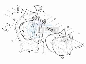 Liberty 50 4t Delivery Single disc drawing Front glove-box - Knee-guard panel