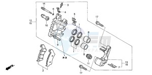 TRX450ER drawing FRONT BRAKE CALIPER