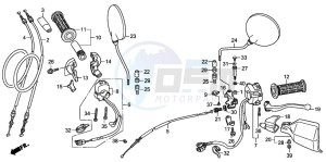 XL1000VA drawing HANDLE LEVER/SWITCH/CABLE