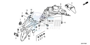 NSC50T2F NSC50T2 UK - (E) drawing REAR FENDER (NSC502WH/ T2)