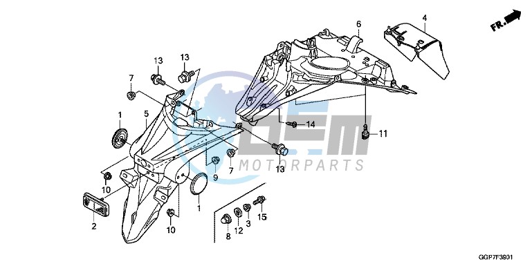 REAR FENDER (NSC502WH/ T2)