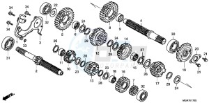 VT750SB drawing TRANSMISSION