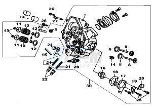 SUPER DUKE - 150 cc drawing CYLINDER HEAD