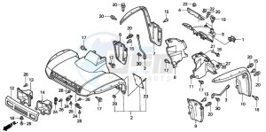 TRX300 FOURTRAX 300 drawing FRONT FENDER