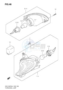 GSX1300R drawing TURNSIGNAL LAMP