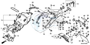 VFR1200FDD VFR1200F Dual Clutch UK - (E) drawing REAR FENDER