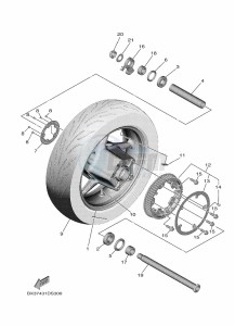 XP560D TMAX TECH MAX (B7M7) drawing REAR WHEEL