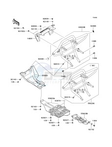 KVF 650 F [BRUTE FORCE 650 4X4I] (F6F-F9F ) F8F drawing GUARD-- S- -