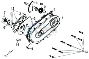 CELLO 50 drawing CRANKCASE COVER / GASKET