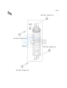 EX 500 D [NINJA 500R] (D6F-D9F) D8F drawing SHOCK ABSORBER-- S- -