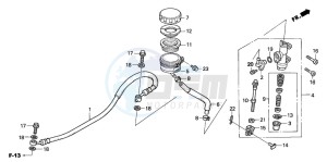 CBF600SA drawing REAR BRAKE MASTER CYLINDER (CBF600S/N)