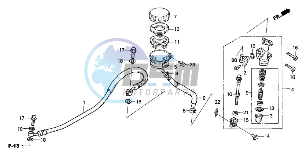 REAR BRAKE MASTER CYLINDER (CBF600S/N)