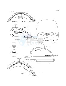 VN 1500 L [VULCAN 1500 NOMAD FI] (L1) [VULCAN 1500 NOMAD FI] drawing DECALS-- BLACK- -