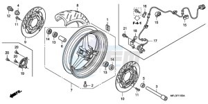 CBR1000RA9 France - (F / ABS CMF HRC MKH) drawing FRONT WHEEL