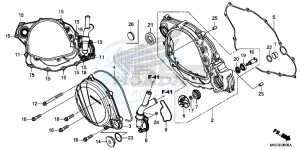 CRF450R Europe Direct - (ED) drawing RIGHT CRANKCASE COVER/WATER PUMP