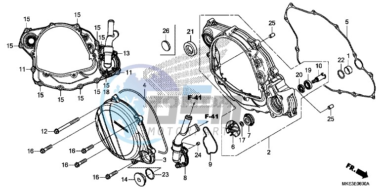 RIGHT CRANKCASE COVER/WATER PUMP