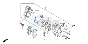 PES125R drawing FRONT BRAKE CALIPER