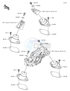 JET SKI STX-15F JT1500AHF EU drawing Engine Mount