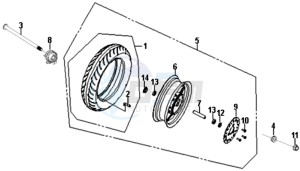 FIDDLE III 50 L6 drawing FRONT WHEEL