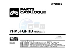 YFM550FWAD YFM5FGPHB GRIZZLY 550 EPS HUNTER (1HS7) drawing .1-Front-Page