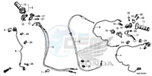 CRF450R Europe Direct - (ED) drawing HANDLE LEVER/SWITCH/CABLE (CRF450RJ/RXJ)