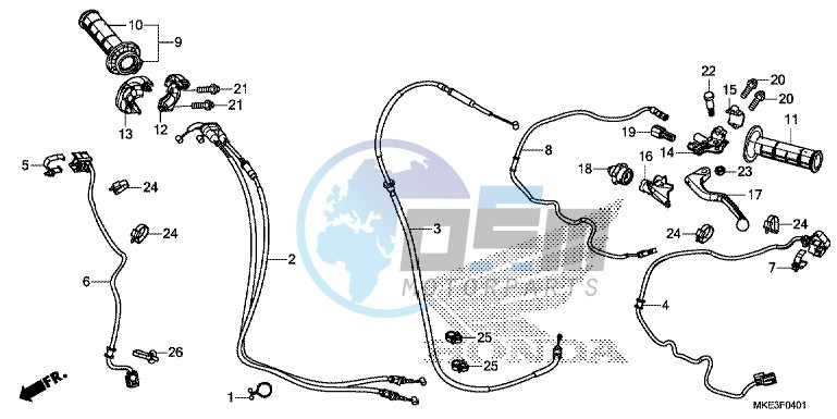 HANDLE LEVER/SWITCH/CABLE (CRF450RJ/RXJ)