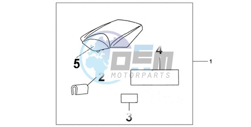 REAR SEAT COWL PEARL SIREN BLUE