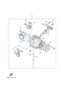 YFM700FWAD YFM700PLE GRIZZLY 700 EPS (2BGG 2BGH) drawing THROTTLE BODY ASSY 1