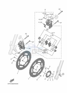 TRACER 9 MTT890 (B5U9) drawing FRONT BRAKE CALIPER