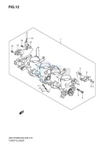 GSX-R750 (E3-E28) drawing THROTTLE BODY