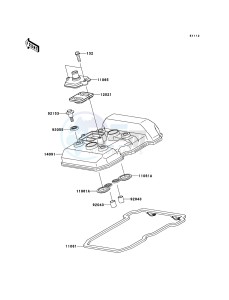 NINJA_250R EX250K8F GB XX (EU ME A(FRICA) drawing Cylinder Head Cover