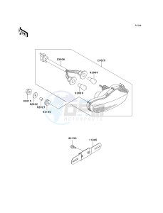 ZX 1200 A [NINJA ZX-12R] (A1) [NINJA ZX-12R] drawing TAILLIGHT-- S- -