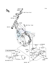 KLX450R KLX450A9F EU drawing Frame