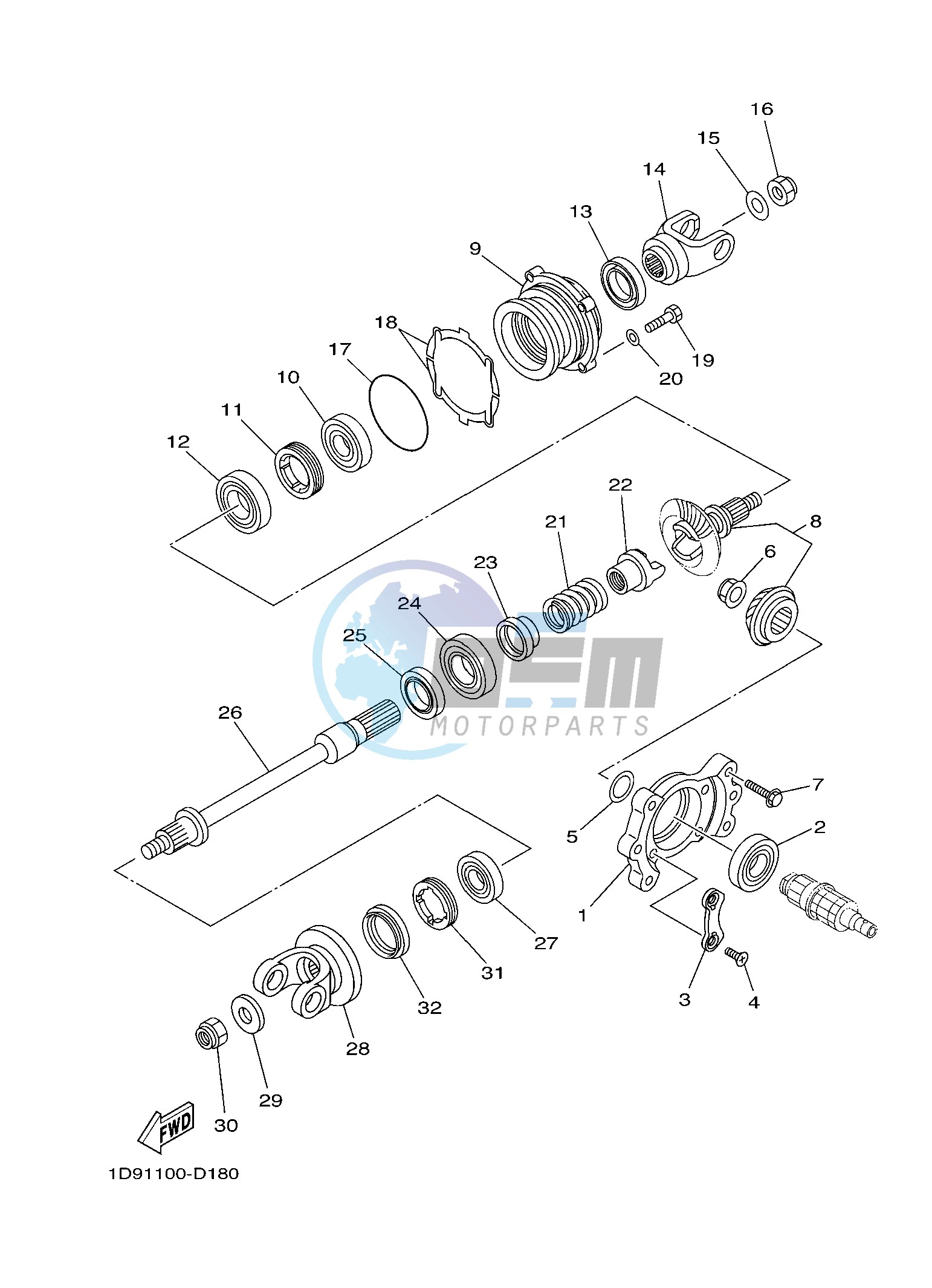 MIDDLE DRIVE GEAR