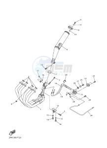 XJR1300C XJR 1300 (2PN1) drawing EXHAUST