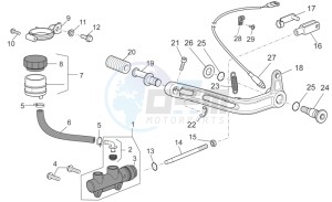 Griso V 8V 1200 drawing Rear master cylinder