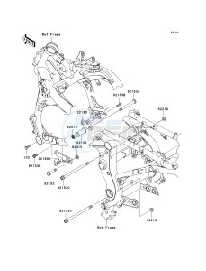 KLE 650 A [VERSYS] (9F-9F) A7F drawing ENGINE MOUNT