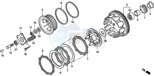 CBF600SA drawing CLUTCH (CBF600S6/SA6/N6/NA6)