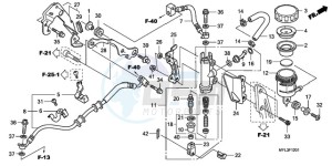 CBR1000RAA Europe Direct - (ED / ABS HRC) drawing REAR BRAKE MASTER CYLINDER (CBR1000RA)