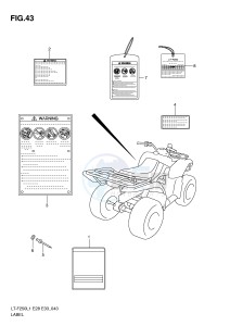 LT-F250 (E28-E33) drawing LABEL (LT-F250L1 E33)