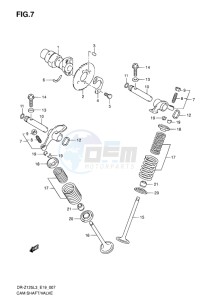 DR-Z125 EU drawing CAM SHAFT - VALVE