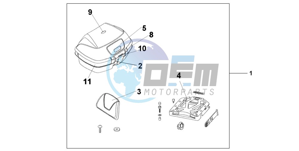 TOP BOX 45L CYNOS GREY METALLIC