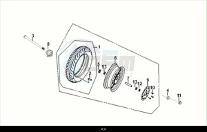 FIDDLE II 50 EFI (AF05W6-NL) (M2) drawing FRONT WHEEL